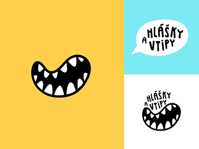 Jokes on you brand branding comedy fun joke laugh logo logotype mouth podcast smile teeth typography