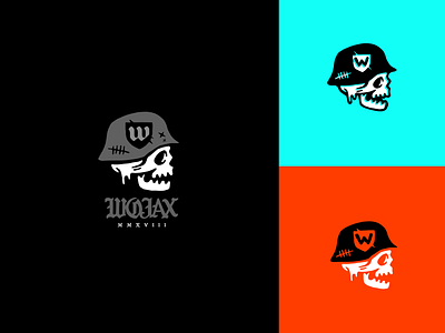 WOJAX team dead esports helmet logo logotype skull soldier team typography undead variation