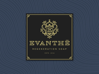 Evanthe logotype logo luxury package soap