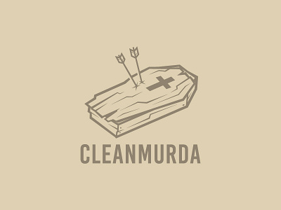 Cleanmurda alternative 6 arrow coffin death logo logotype