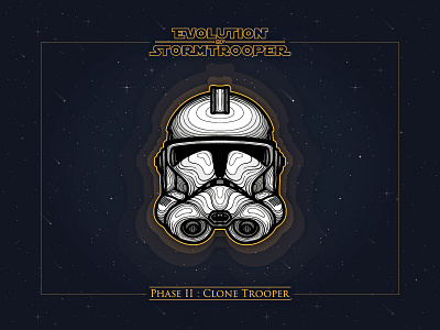 Phase II: Clone Trooper artwork badge illustration star stormtrooper wars