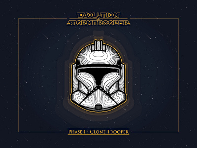 Phase I: Clone Trooper artwork badge illustration star stormtrooper wars