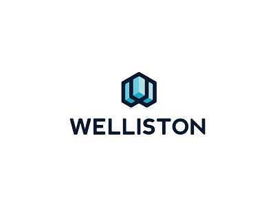 Welliston logo block construction font logo logotype typography