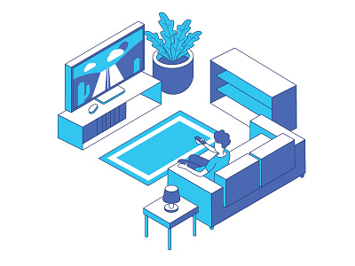 Teamgetaway illustration 2 accommodation illustration isometric office people relax