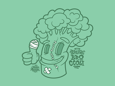 Broccoli Illustration broccoli character graffiti illustration injury