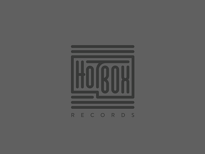 Hotbox Records box hot label logo logotype music record studio typography