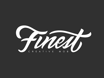 Finest logotype crew custom font lettering logo logotype typography