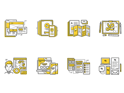 Designer studio icons app branding consulting design icons logo print ui ux web