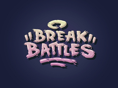 Break Battles logotype 4 art font game graffiti illustration logo logotype mobile typography