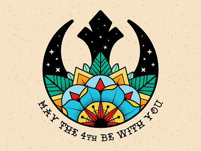 May the 4th Be with You just for fun simple design star wars tattoo