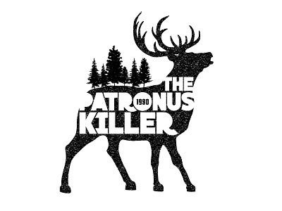 The Patronus Killer bold type deer harry potter hunter killer nature stamp t shirt