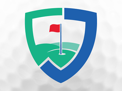 JMCF Golf Classic Branding Update badge blue branding charity flag golf green logo sheild