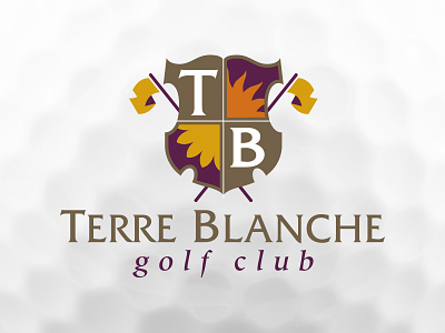 Terre Blanche Golf Club branding club logo flags florida golf golf ball golf club private club shield straight font vector