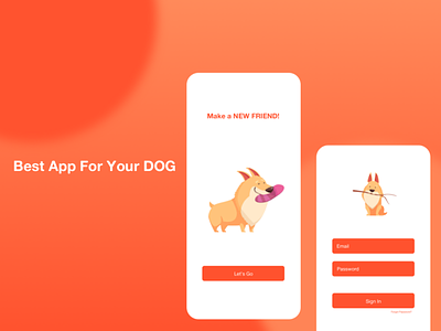 DOG APP app branding icon illustration ui ux website