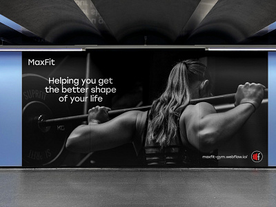 MaxFit Gym on Subway Billboard