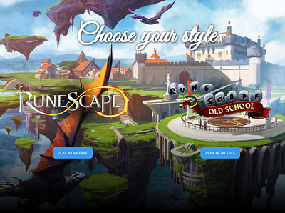 Runescape Concept 3d branding cartoon dragon games jogos landing page magic runescape ui videogame