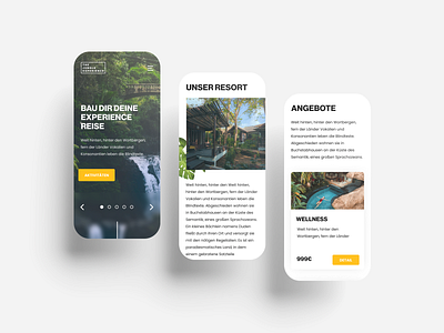 Mobile website for a jungle hotel