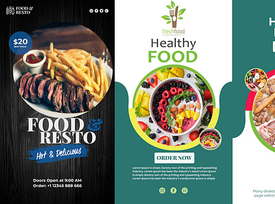 Instagram Food Banner Design faebook banner food food banner graphic design instagrm banner vector