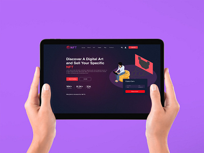 Landing page: NFT hero section graphic design landingpage nft ui uiux design ux