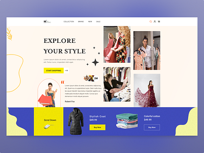 Ecommerce Website Header UI Design