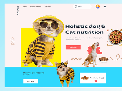 pet food ui design by figma 3d animation branding design graphic design illustration ix landingpage landingpage design logo motion graphics pet pet food ui uius uiux ux