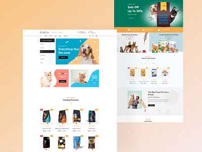 Pet Food eCOMMERCE Landing Page UI/UX Design