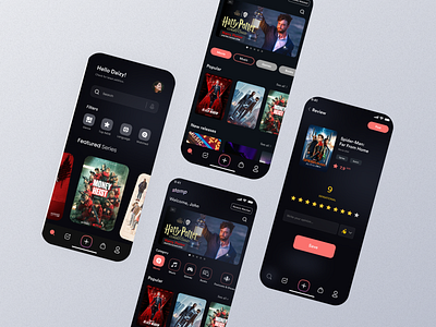 Movie Streaming Mobile Apps UI/UX Design