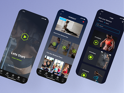 Workout apps Design animation branding design graphic design illustration landingpage logo mobile apps ui ux vector