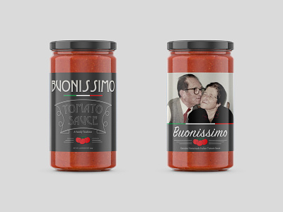Buonissimo - A Family Tradition branding design label label design logo mockup mockup design