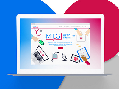Medical Technologies Gateway - Website Concept branding design logo logo design concept ui ui design ux ux ui ux design vector web design
