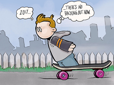2017 breeze cartoon skateboarding