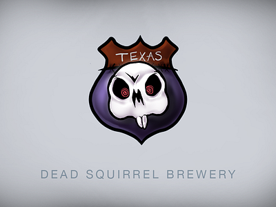 DEAD SQUIRREL BREWERY cartoon logo squirrel!