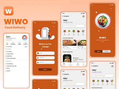 WIWO - Food App 🍟 by ⚡️ Abdullah Fuad on dribbble app branding design graphic design ui