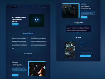 intellistudios landing page branding design graphic design illustration landing page logo ui ux