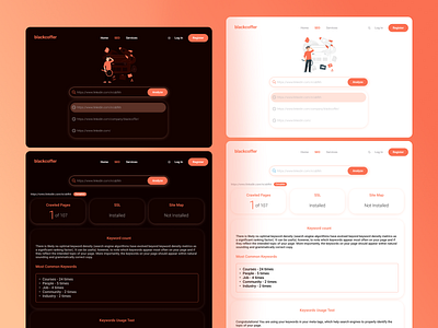 blackcoffer SEO tool V1 branding design graphic design illustration landing page typography ui ux