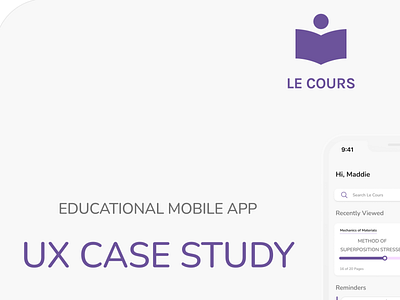 LE COURS UX CASE STUDY ui