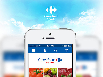 Carrefour Mobile design ecommerce homepage mobile ui