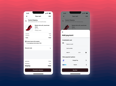 App screen for Credit Card Checkout credit card checkout e commerce app press l to show some love ❤️❤️❤️ ui ui design