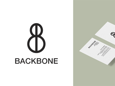 Backbone Logo (w/ a business card sneaky-peek) logo logo design minimalism type