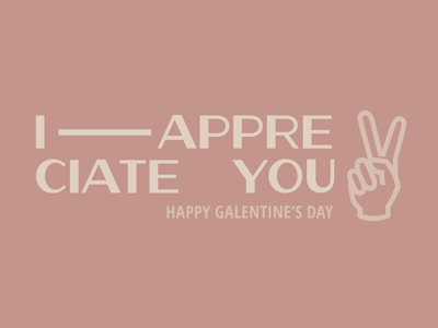 Galentine's Day Wing-dingin' minimal type typography wingding