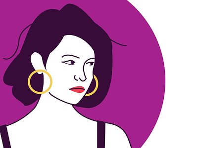 Anything for Selenas illustration portrait purple