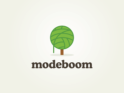 Modeboom ball of wool ball of yarn brand fashion identity logo mark tree
