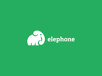 Elephone concept elephant elephant logo elephone icon logo mark phone telephone wip