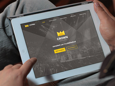 Crown Insurance Site brown crown gold grid insurance parallax responsive site waypoints website