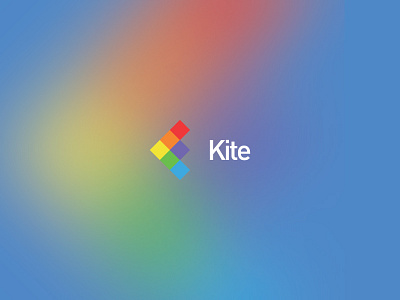 Kite logo brand colorful icon kite logo mark simplicity