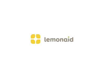 Lemonaid logo cross cute icon leaf lemon lemonaid logo mark simple