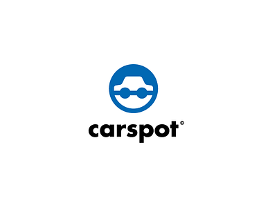 Carspot logo car carspot eyes face icon logo mark person road sign spot street sunglasses