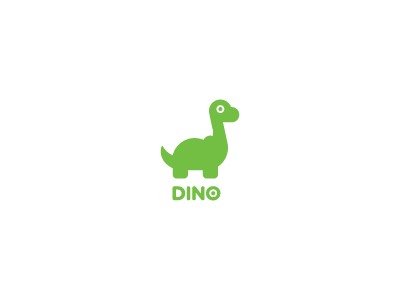 Dino baby dino dinosaur eye green icon kids logo unused