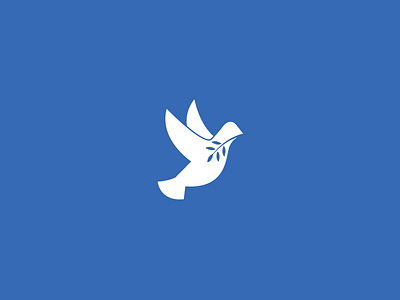 Peace dove branch cliché dove logo mark negative space peace pigeon