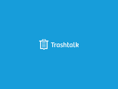 Trashtalk logo bubble icon logo mark speech trash trash can trash talk trash talk